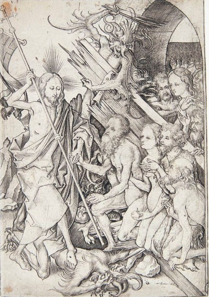 Kristus i limbo by Martin Schongauer