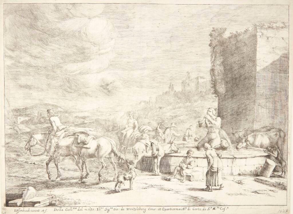 Tritonfontænen ved San Paolo-porten i Rom by Ossenbeeck, Jan van