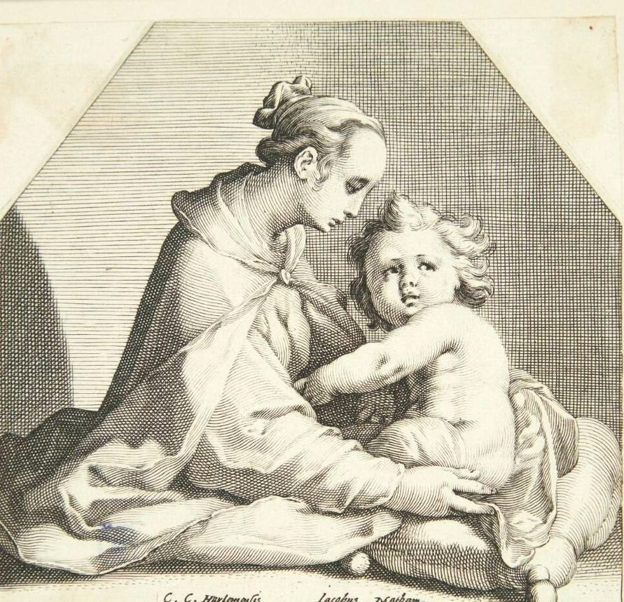 Jomfru Maria med barnet by Jacob Matham