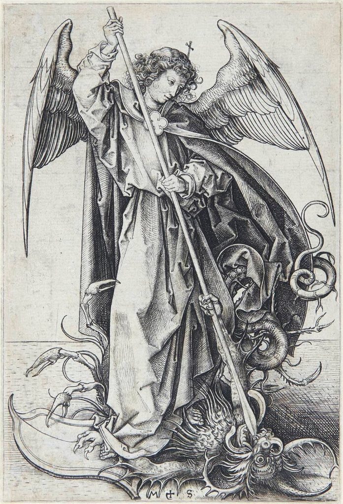 Ærkeenglen Michael by Martin Schongauer