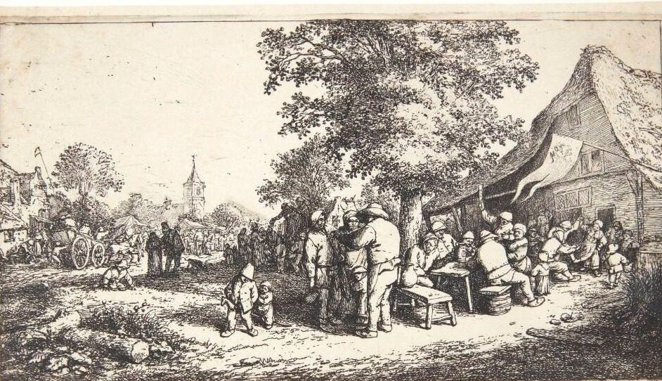 Landsbymarkedet by Adriaen van Ostade