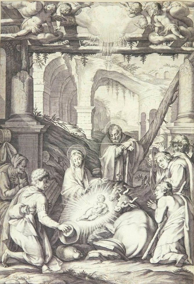 Hyrdernes tilbedelse by Jacob Matham