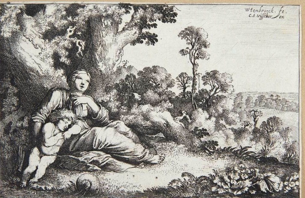 Hagar og Ismael i ørkenen by Moyses van Wtenbrouck