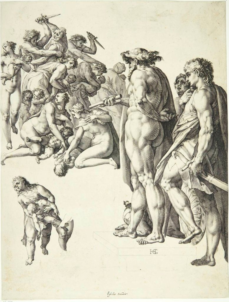 Barnemordet i Betlehem by Hendrick Goltzius