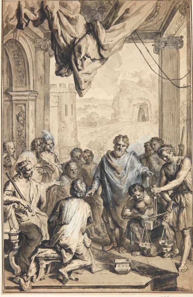 Antik scene(?) by Jan van den Hoecke
