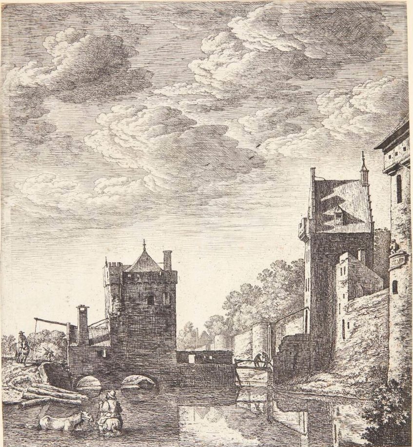 Wittevrouwenpoort, Utrecht by Herman Saftleven