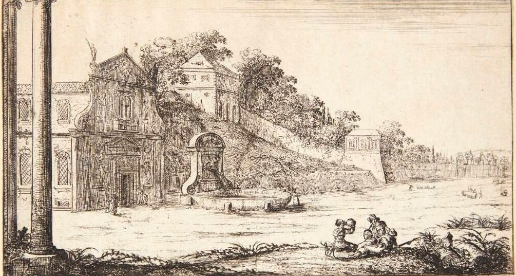 Romersk prospekt by Jan Baptist Weenix