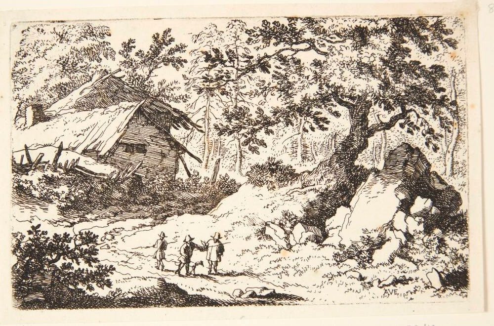 En forfalden hytte by Allaert van Everdingen
