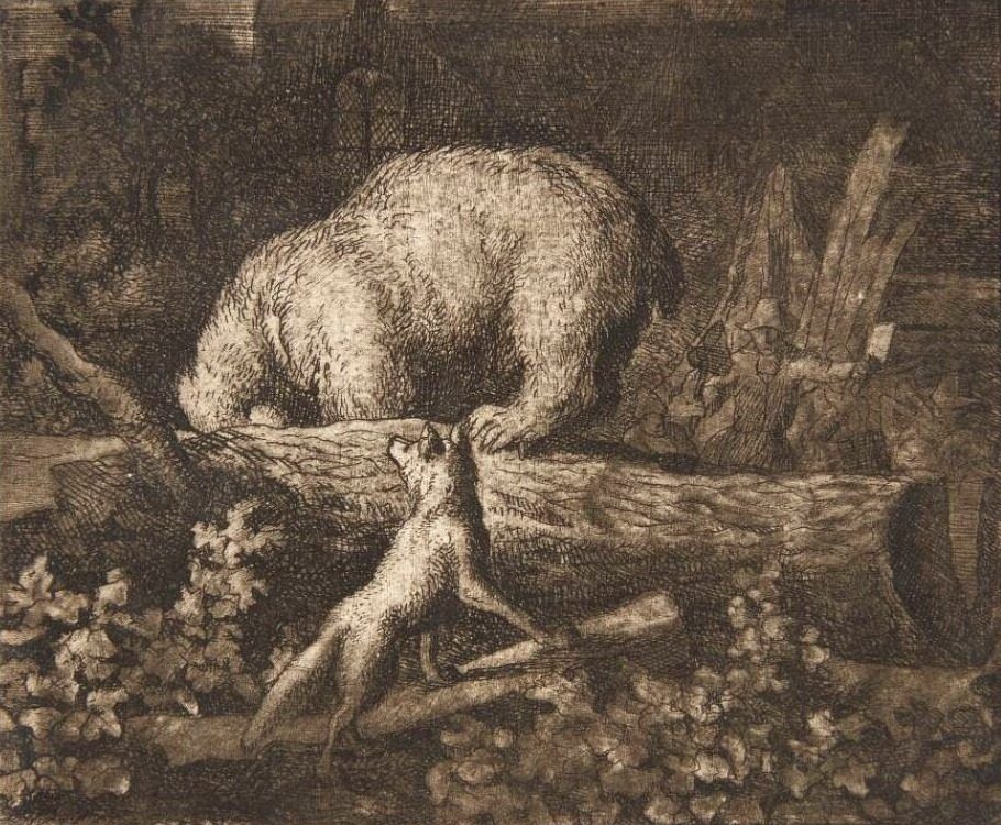 Bjørnen bliver fanget i en fælde by Allaert van Everdingen