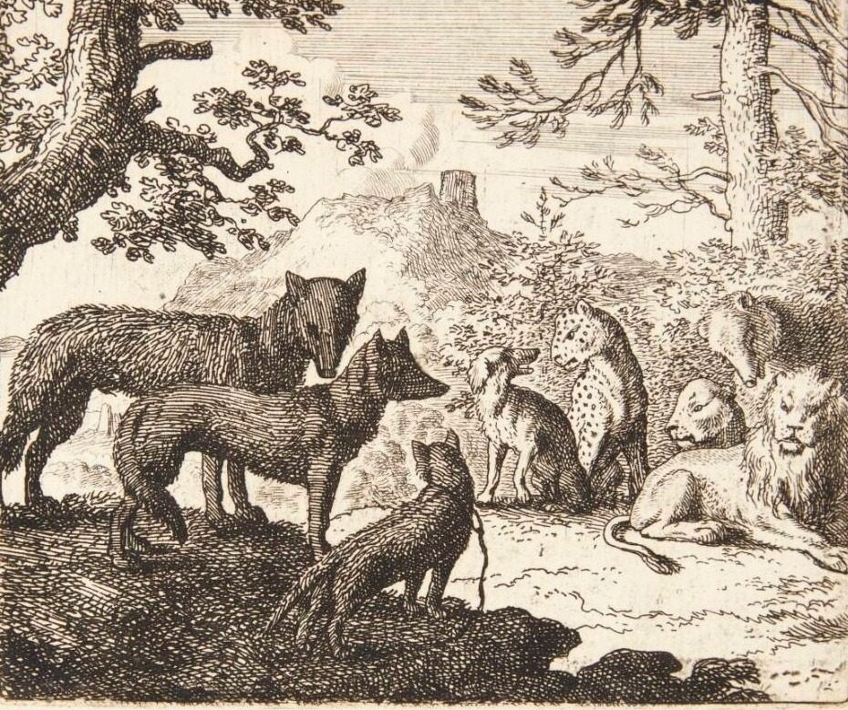Renards familie forlader retten by Allaert van Everdingen