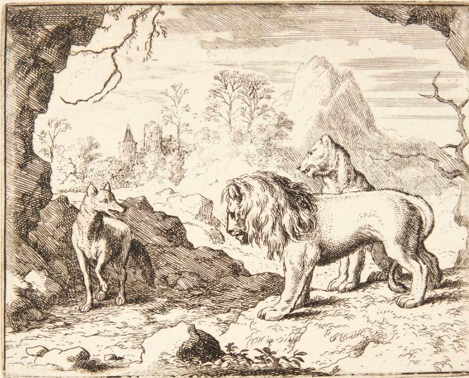Renard fortæller om en skjult skat by Allaert van Everdingen