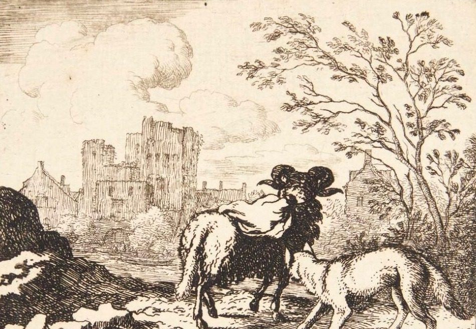 Renard sender en pakke til løven by Allaert van Everdingen