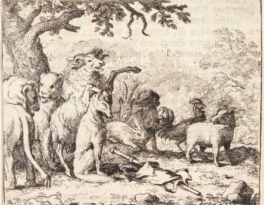 Renard bliver velsignet by Allaert van Everdingen