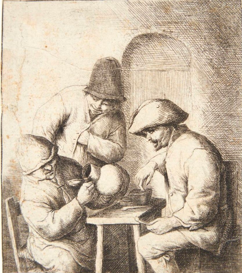 Den tomme kande by Adriaen van Ostade