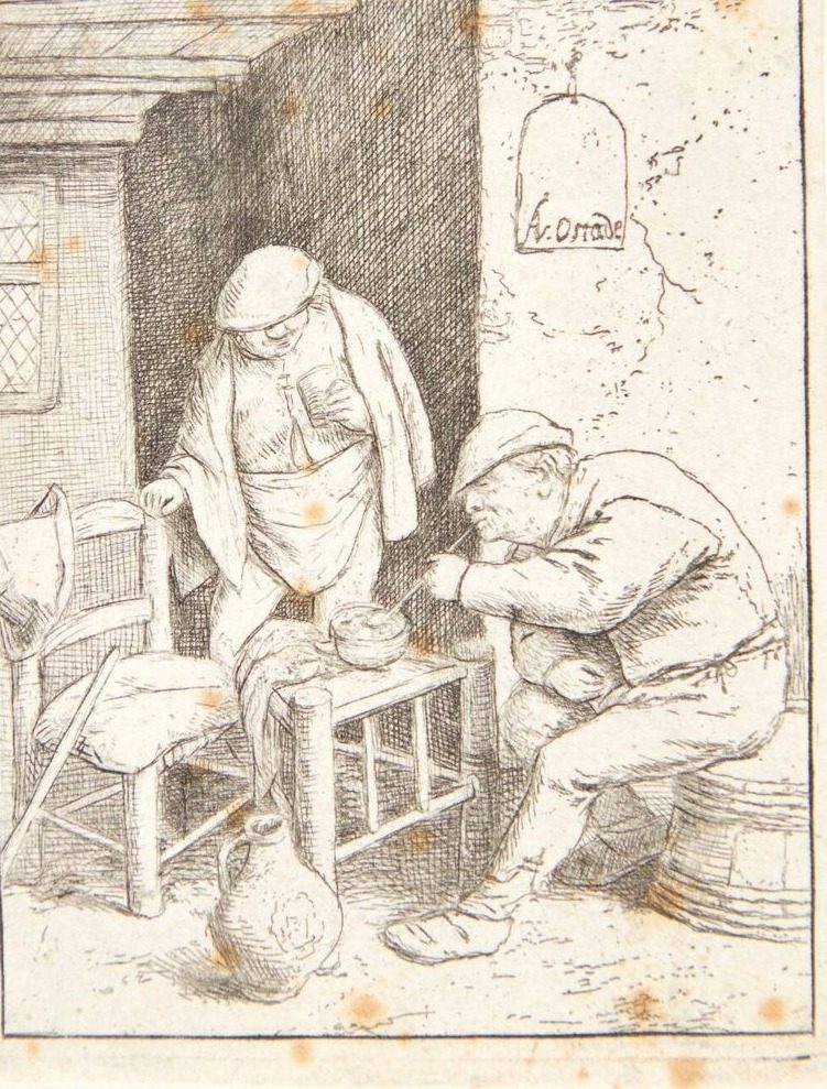 Tre bønder, der ryger og drikker i en krostue by Adriaen van Ostade