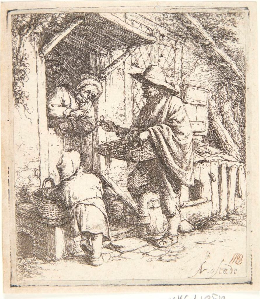 Brillesælgeren by Adriaen van Ostade
