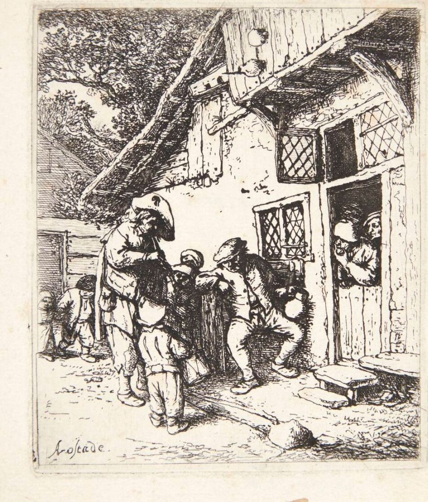 Omvandrende musikere by Adriaen van Ostade