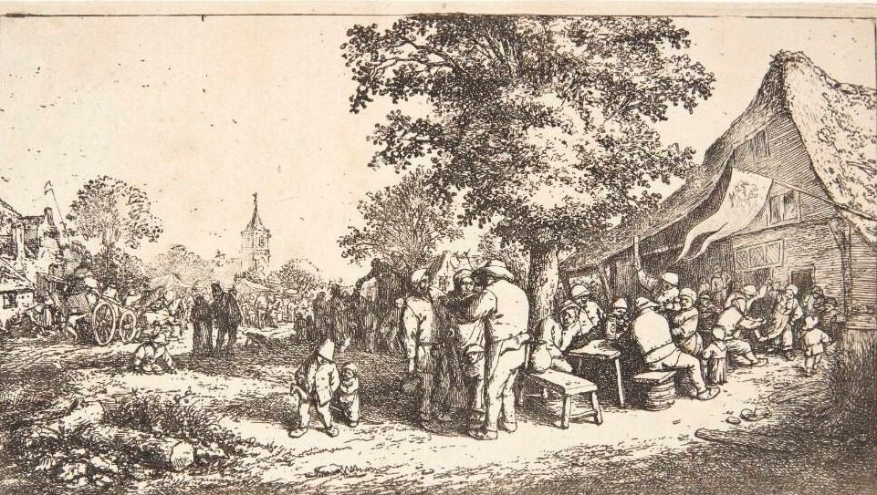 Landsbymarkedet by Adriaen van Ostade
