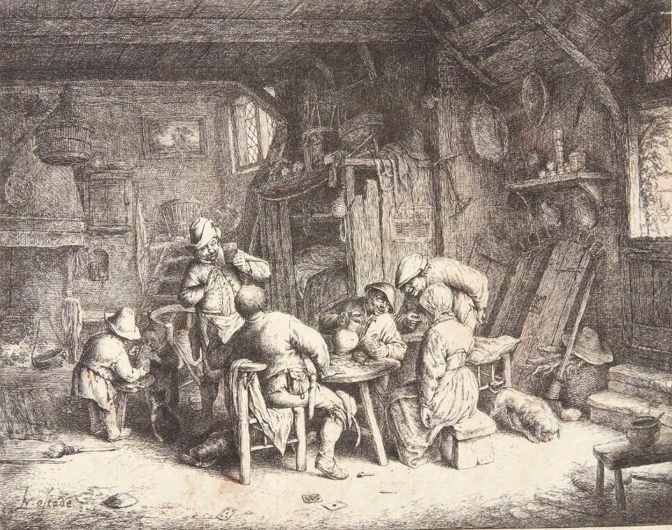 Morgenmaden by Adriaen van Ostade