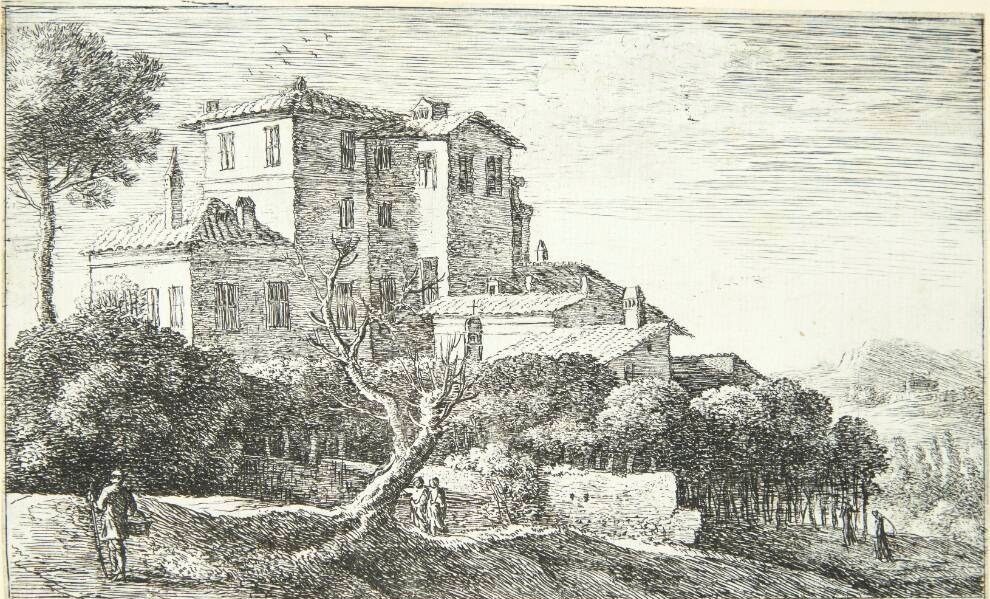 Udsigt over vingården ved Villa Mamsrona by Herman van Swanevelt