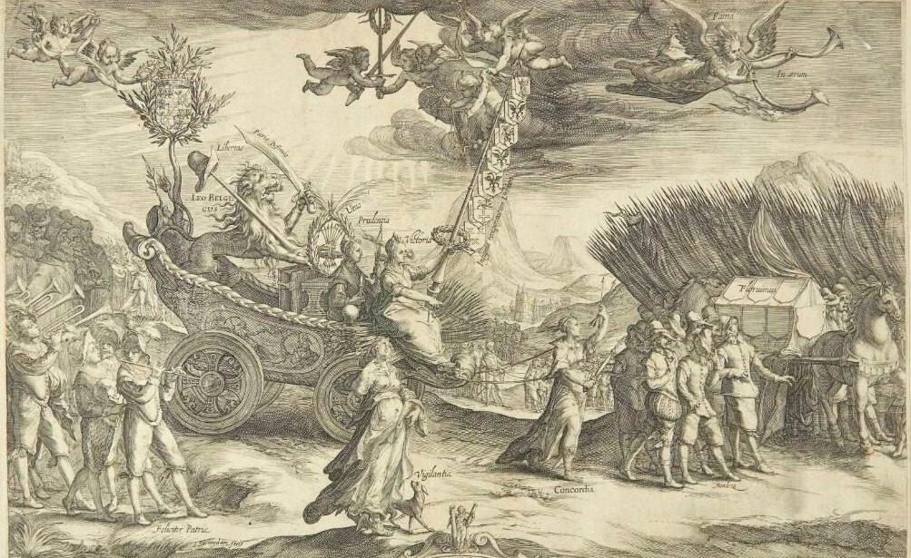 Allegori over Nederlandenes sejr over Spanien by Jan Saenredam