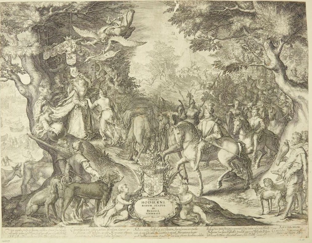 Allegori over De Forenede Nederlandes blomstringstid by Jan Saenredam