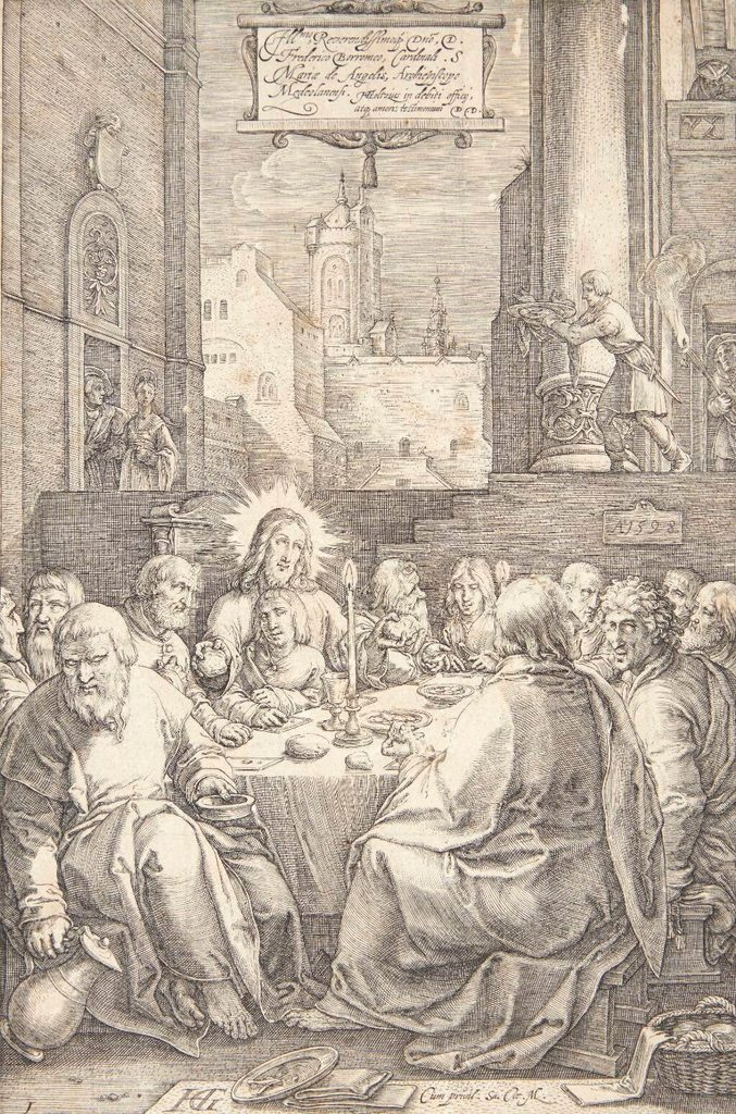 Den sidste nadver by Hendrick Goltzius