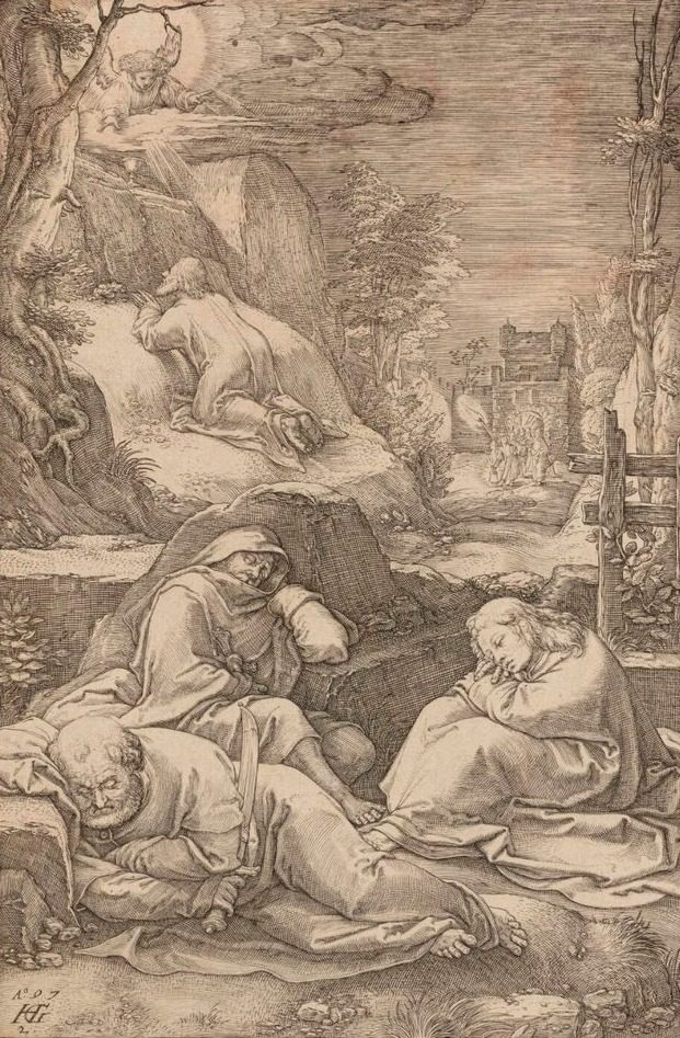 Jesus i Getsemane have by Hendrick Goltzius