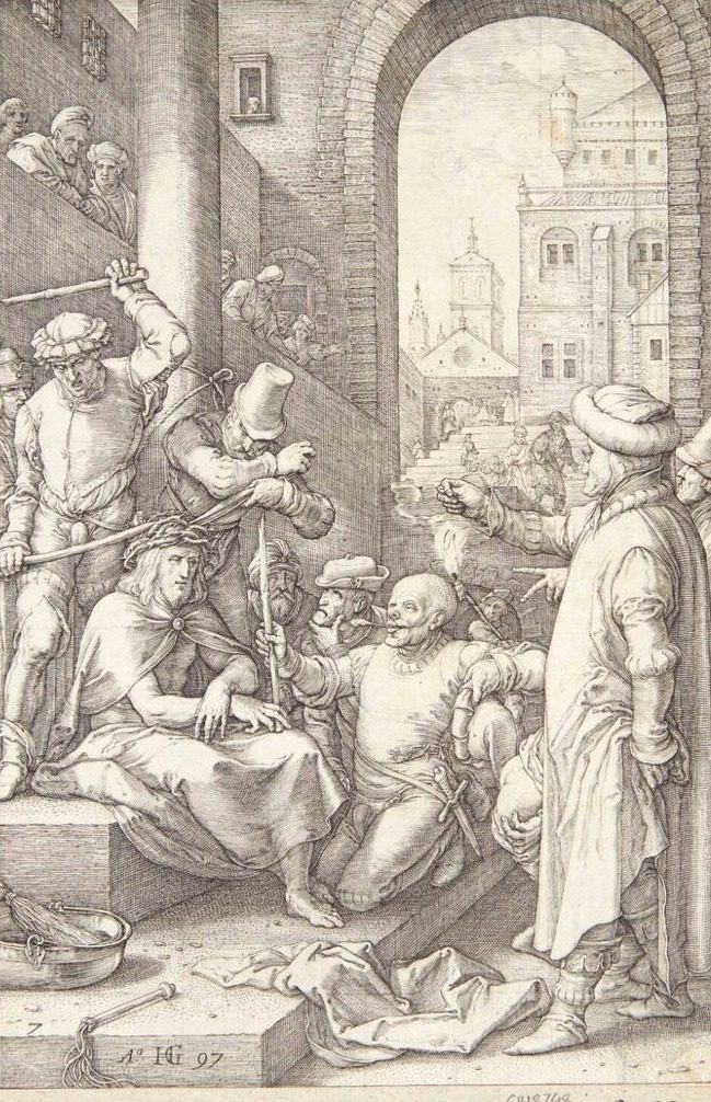 Tornekroningen by Hendrick Goltzius