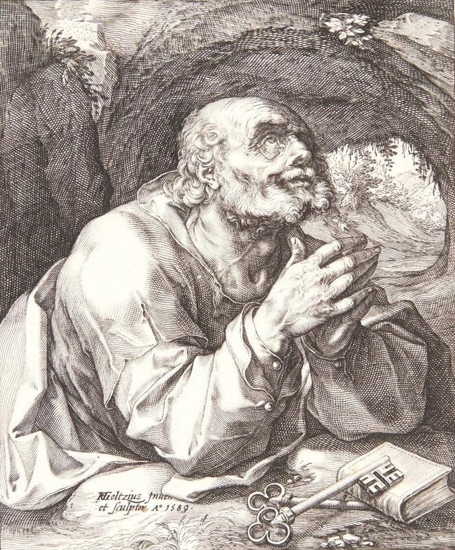 Apostlen Peter by Hendrick Goltzius