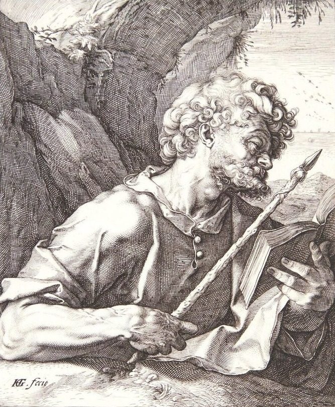 Apostlen Thomas by Hendrick Goltzius