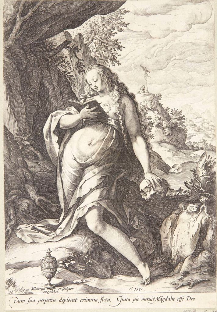 Den bodfærdige Maria Magdalene by Hendrick Goltzius