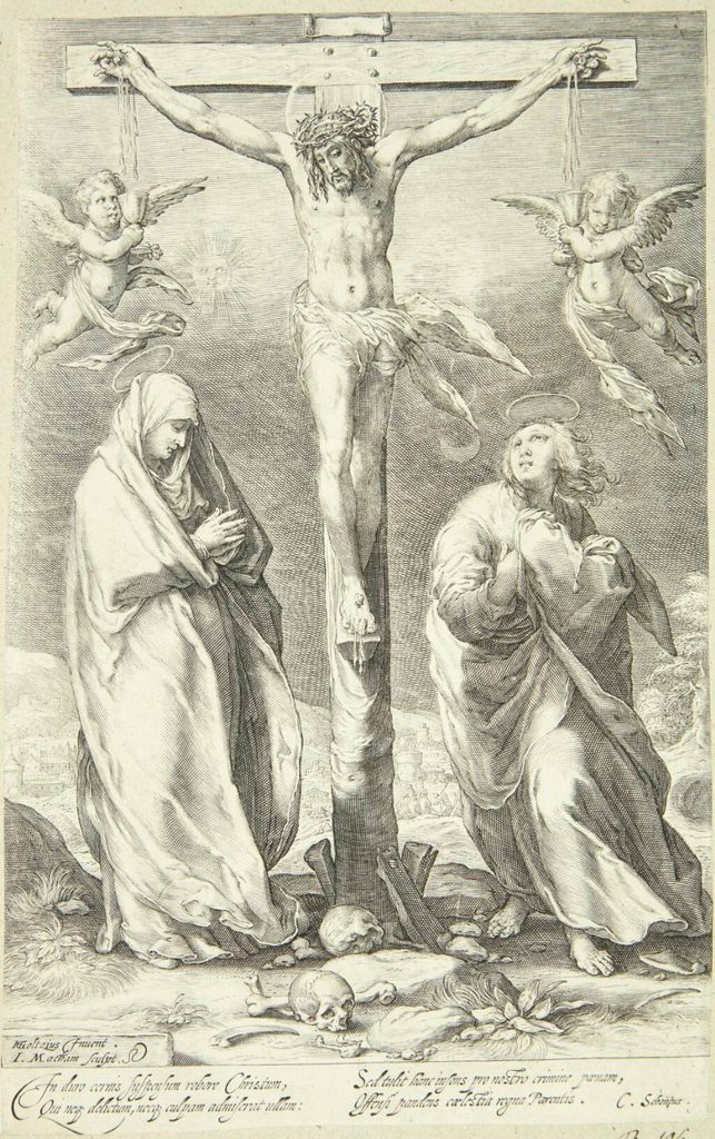 Kristus på korset by Jacob Matham