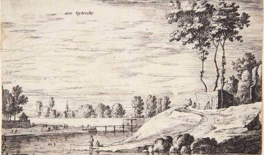 Flodlandskab ved Utrecht by Roelant Roghman