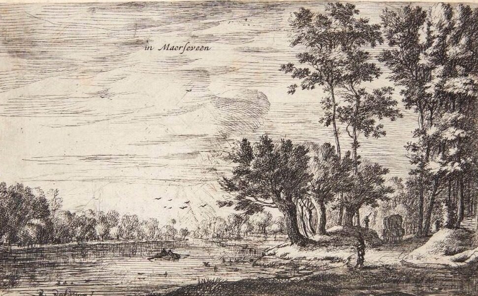 Flodlandskab ved Maarsseveen by Roelant Roghman