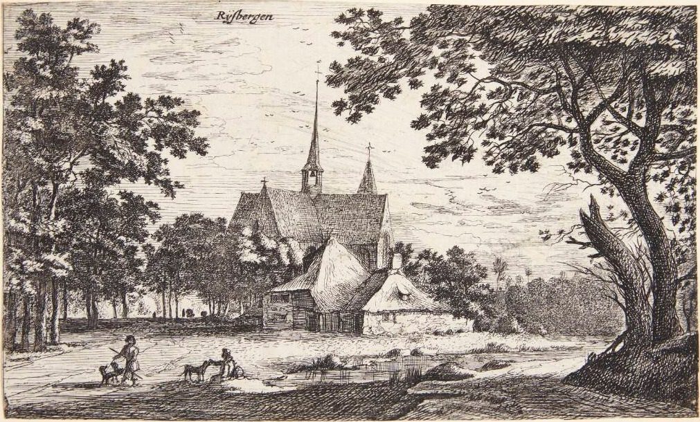 Udsigt mod kirken i Klein-Zundert by Roelant Roghman