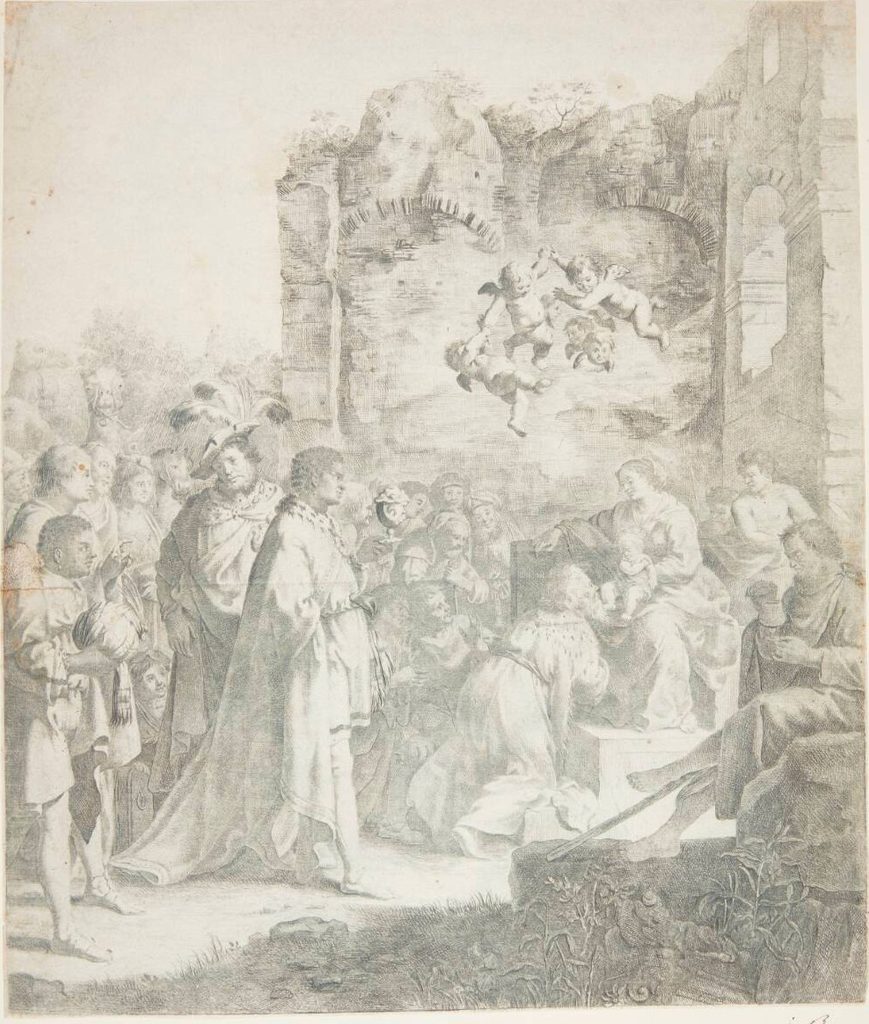 Kongernes tilbedelse by Jan Gerritsz van Bronchorst