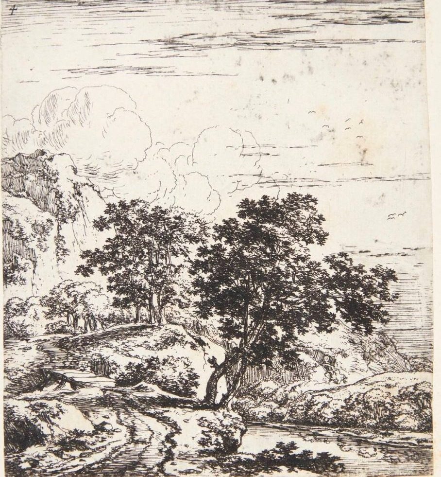 Lille bro mellem to bakker by Herman Naiwincx