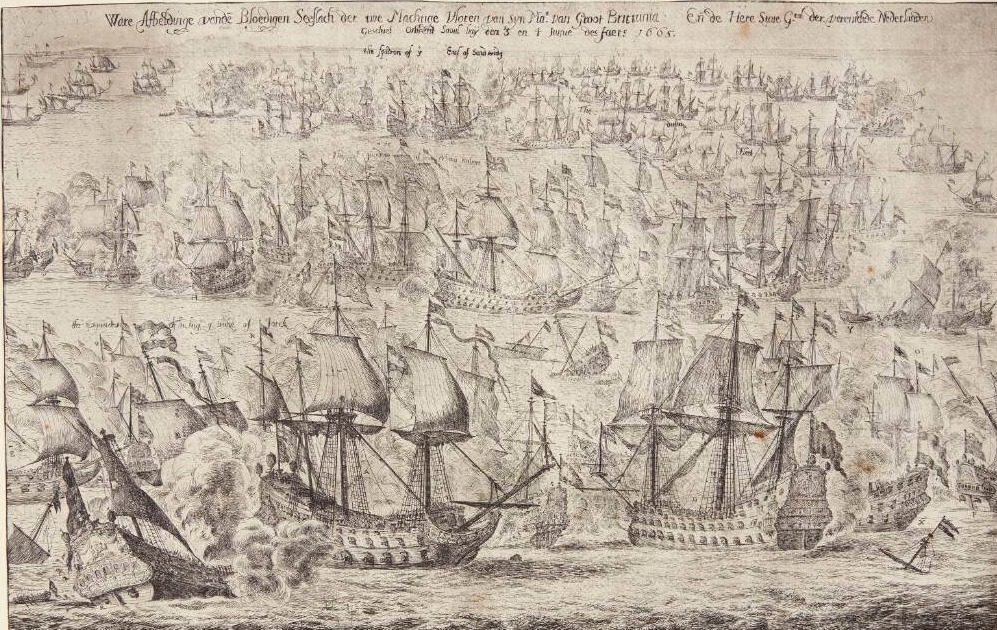 Søslag mellem den engelske og nederlandske flåde, juni 1665 by Dirk Stoop