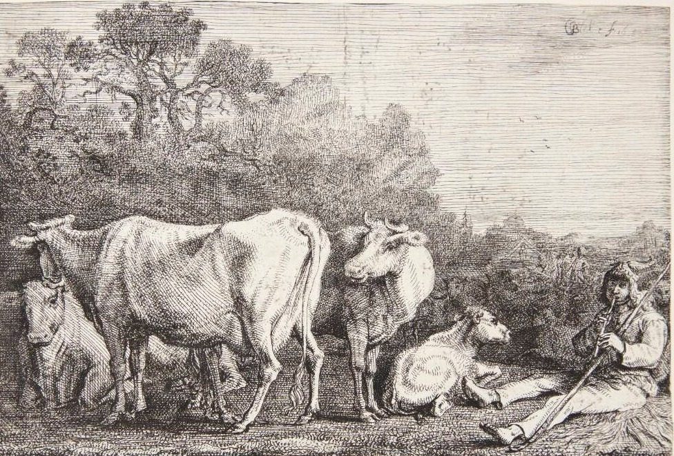 En kohyrde by Gerrit Claesz. Bleker