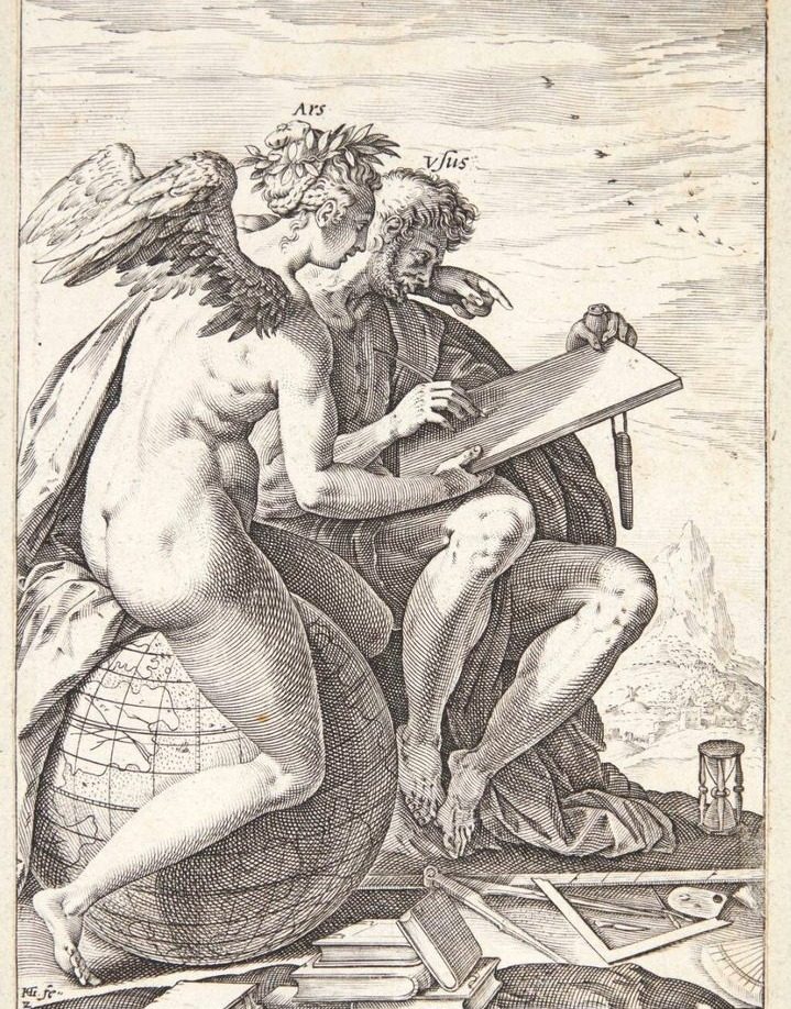 Øvelse og kunst by Hendrick Goltzius