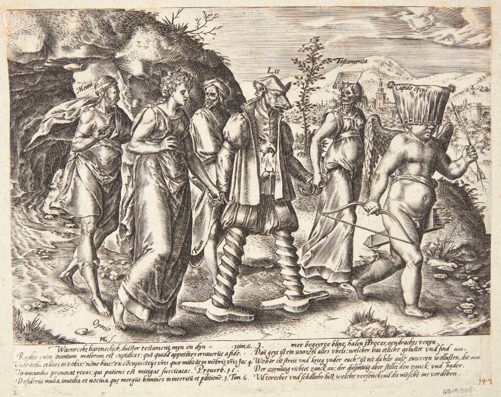 Loven lader sig lede af det blinde begær by Hendrick Goltzius