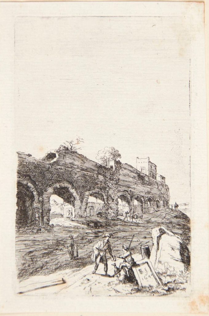 Ruinerne af akvædukten ved Mezza Via nær Rom by Bartholomeus Breenbergh