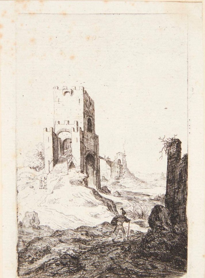 Munk i en grotte by Bartholomeus Breenbergh