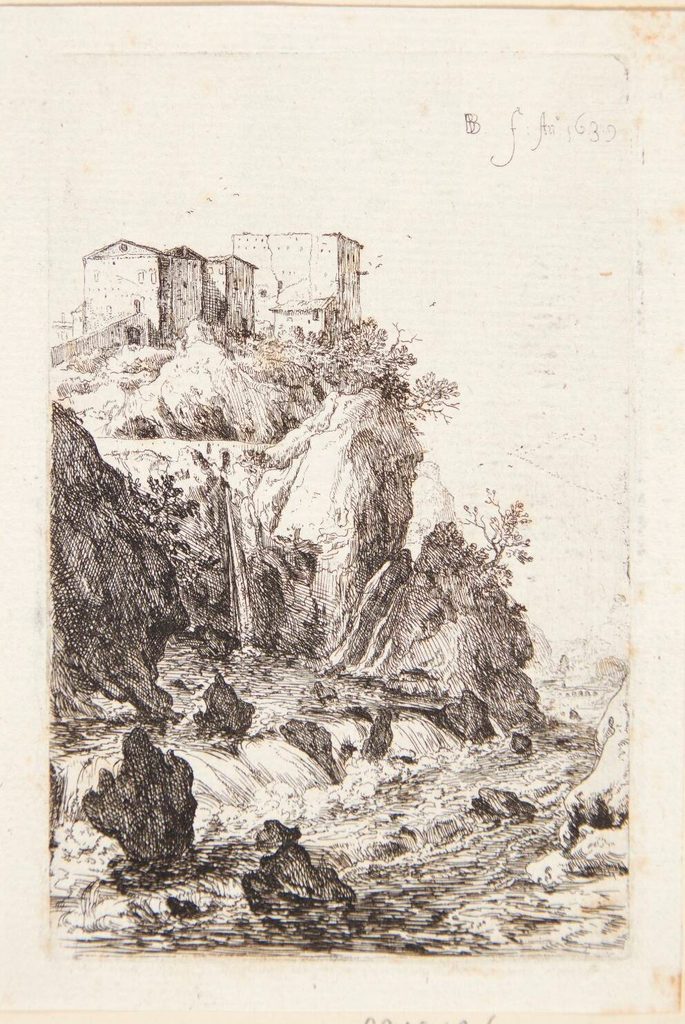 Vandfald nær Ponte della Trave by Bartholomeus Breenbergh