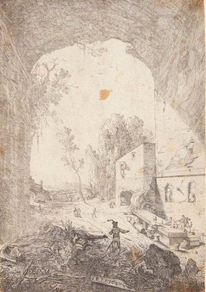 Herberg ved Grotta della Ninfa Egeria by Bartholomeus Breenbergh
