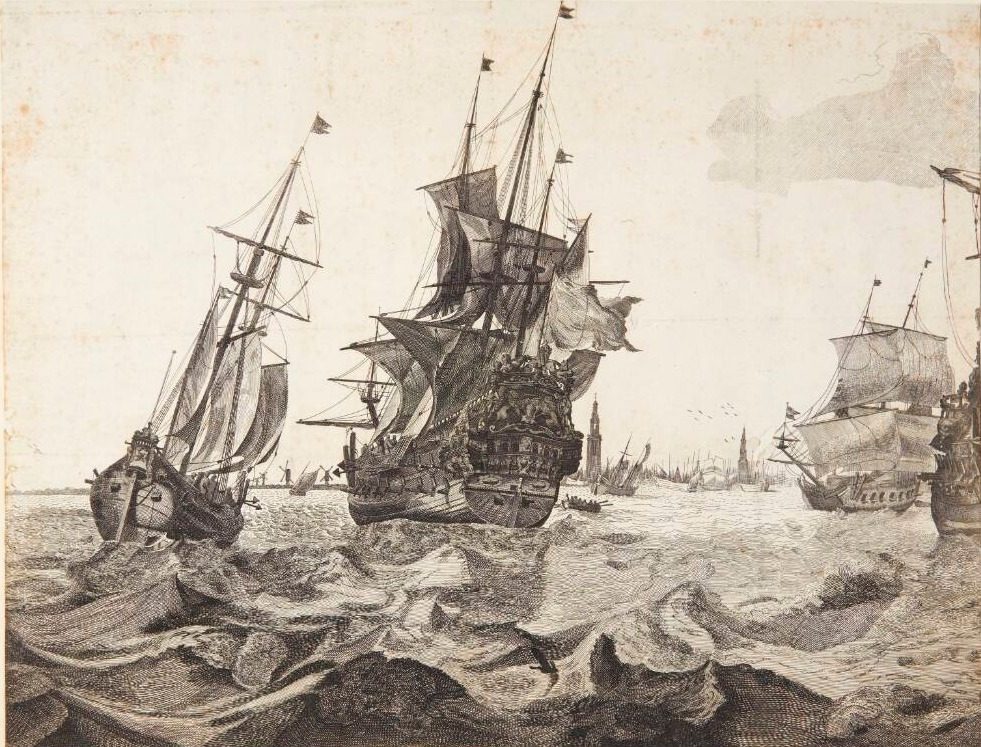 Hollandske orlogsfartøjer by Ludolf Bakhuizen