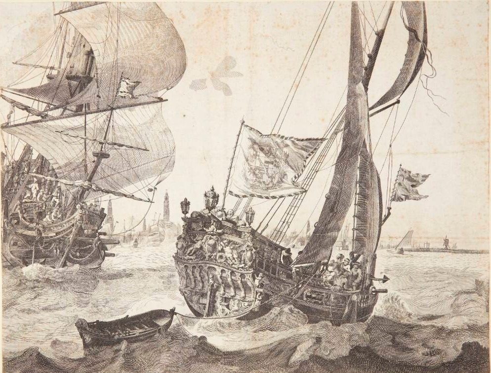 Hollandske orlogsfartøjer by Ludolf Bakhuizen
