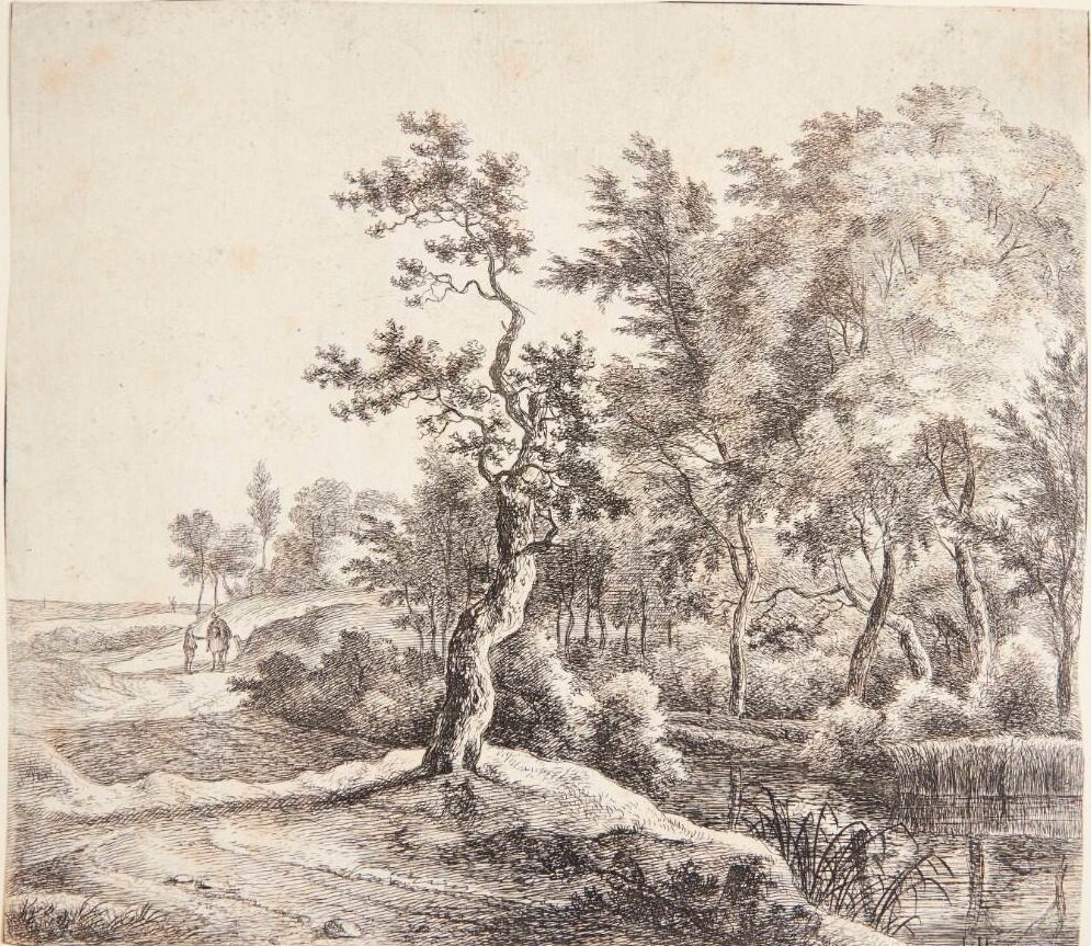 Den bakkede vej by Jan Hackaert