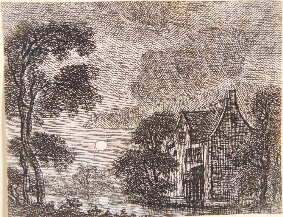 Landskab ved fuldmåne by Gillis Neyts